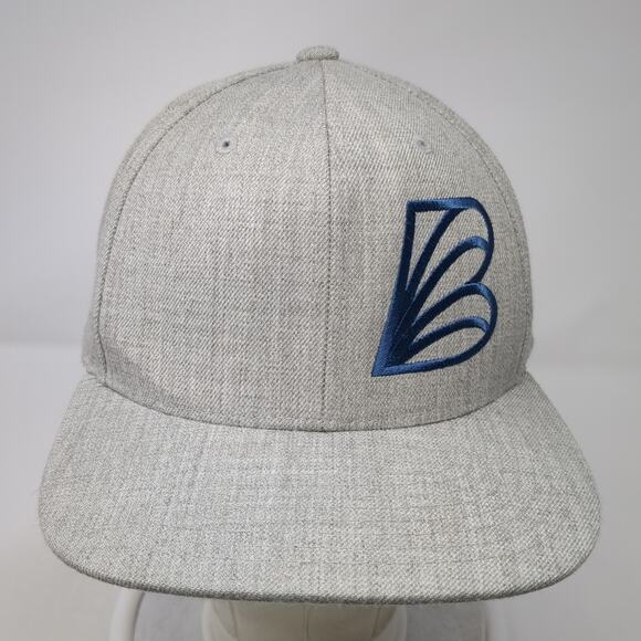 Sport-Tek Snapback Hat Solid Gray One Size Embroidered Logo Adjustable - Picture 2 of 9